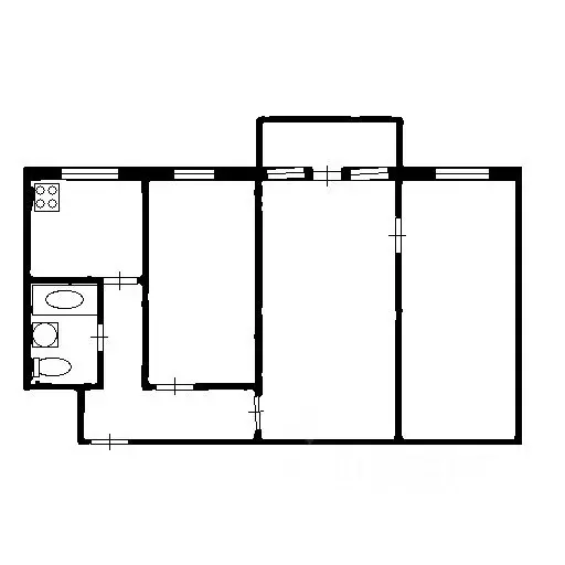 3-к кв. Самарская область, Тольятти бул. 50 лет Октября, 32 (58.6 м) - Фото 2