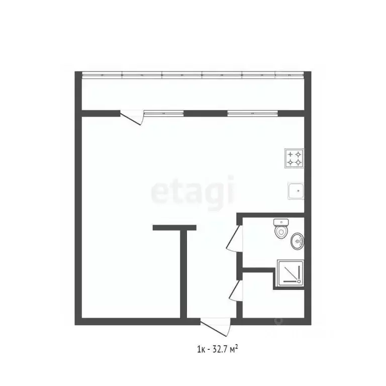 1-к кв. Свердловская область, Екатеринбург ул. Родонитовая, 36 (32.7 ... - Фото 2