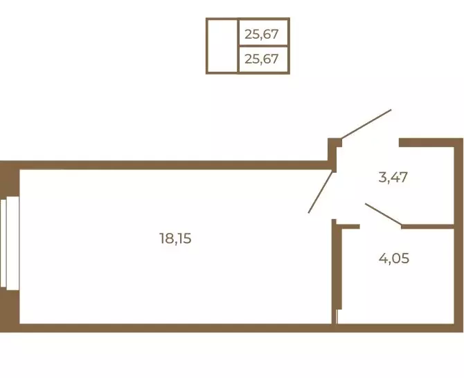 Квартира-студия: Сертолово, ЖК Новая История (25.67 м) - Фото 2