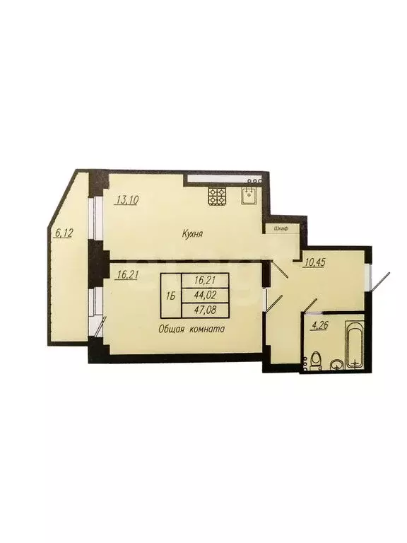 1-комнатная квартира: Казань, улица Баки Урманче, 11Бк1 (44.6 м) - Фото 1
