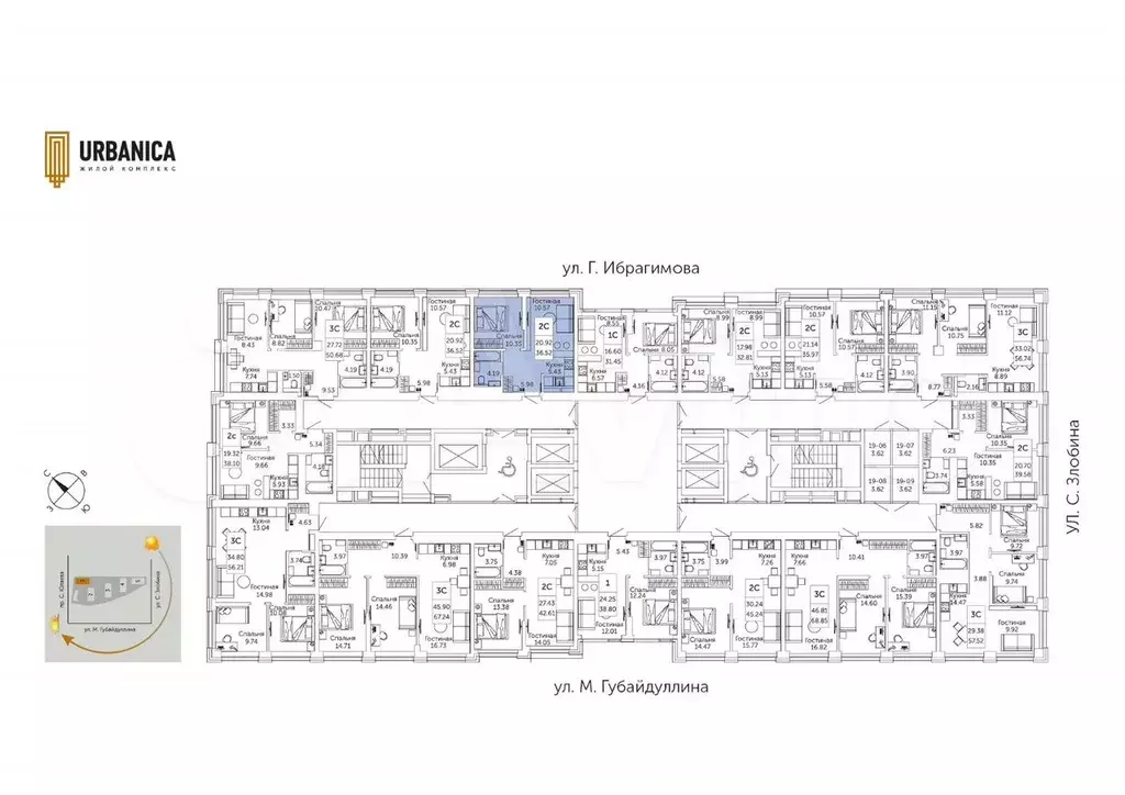 2-к. квартира, 36,5 м, 22/32 эт. - Фото 1