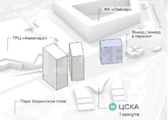 Торговая площадь в Москва Ходынский бул., 6с2 (42 м) - Фото 1