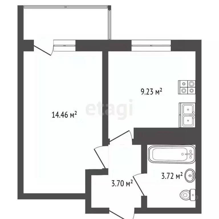 1-к кв. Ярославская область, Ярославль ул. Пашуковская, 9к2 (32.09 м) - Фото 2