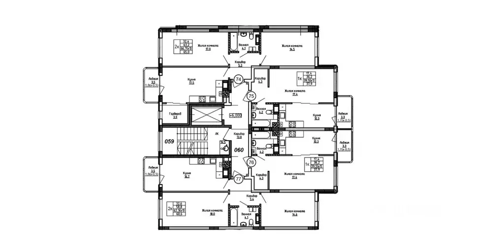 2-к кв. Калининградская область, Калининград ул. 1-я Большая окружная ... - Фото 2