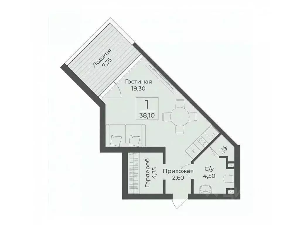 Студия Крым, Сакский район, с. Лесновка  (38.1 м) - Фото 0