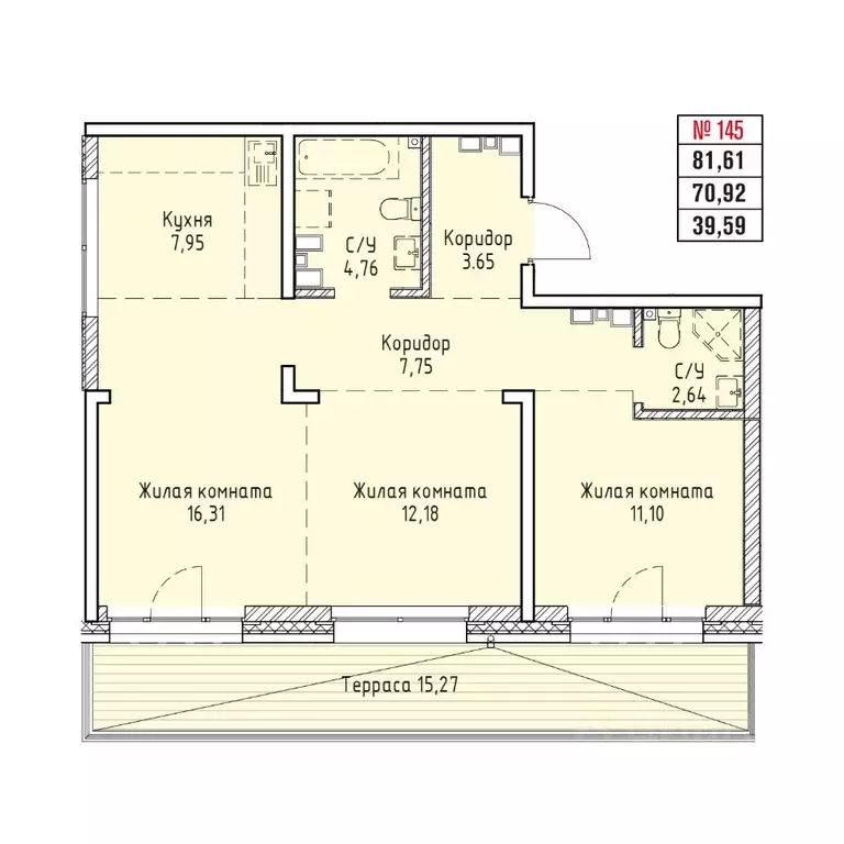 3-к кв. Иркутская область, Иркутск Култукская ул. (81.61 м) - Фото 0