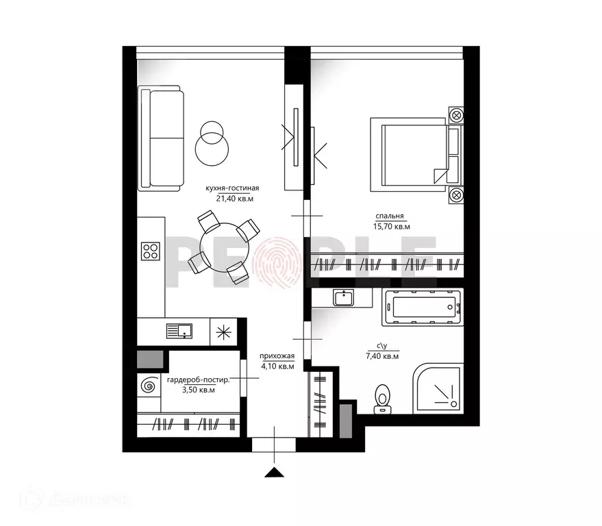 Продаётся 2-к квартира, 52.1 м - Фото 0
