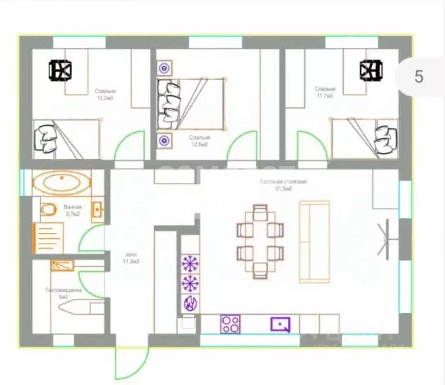 Дом в Липецкая область, Липецкий муниципальный округ, с. Подгорное ул. ... - Фото 2