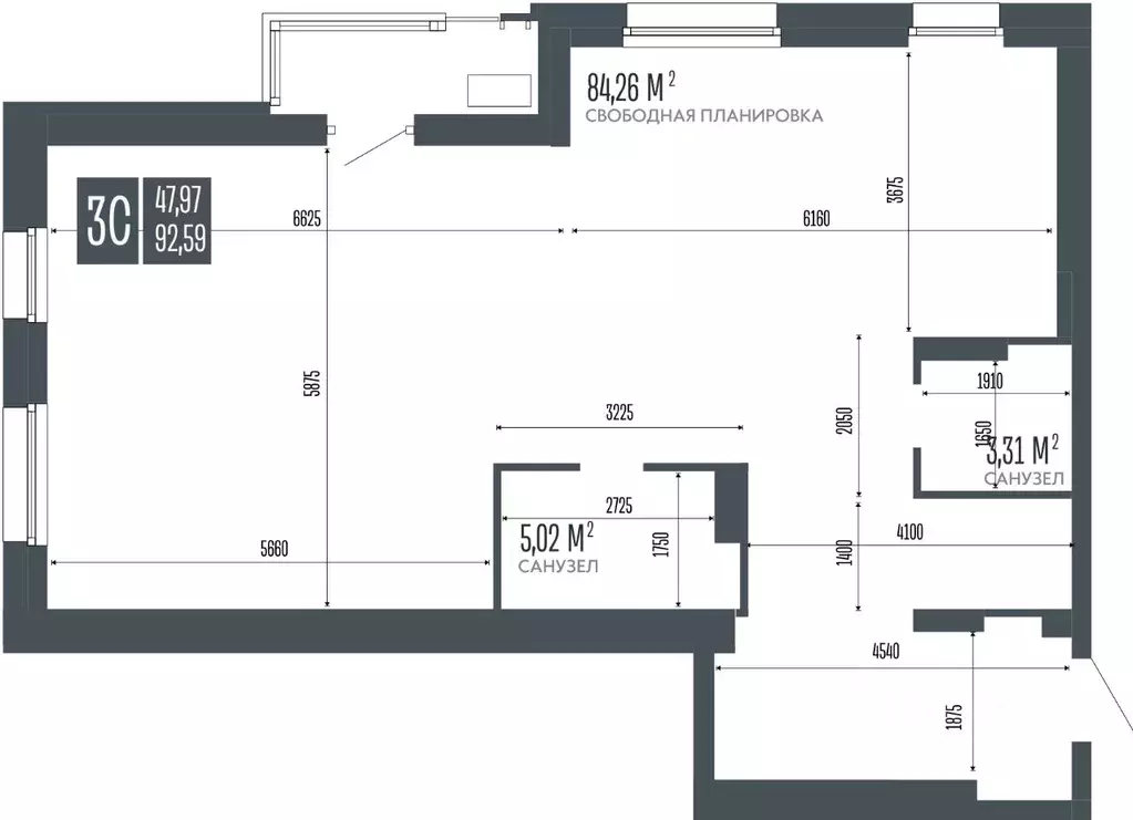 3-к кв. Алтайский край, Барнаул Опера Резиденс жилой комплекс, БС3 ... - Фото 1