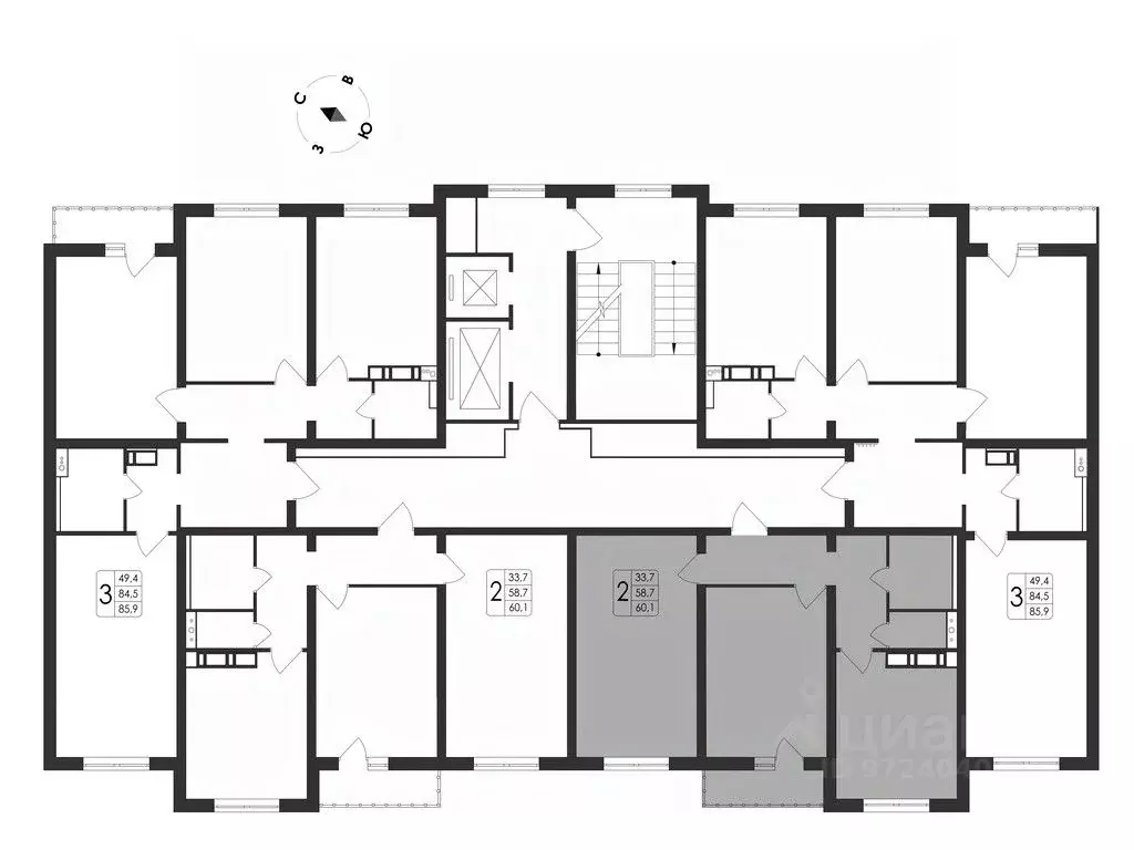 2-к кв. Воронежская область, Воронеж Первое Мая мкр, Май жилой ... - Фото 2