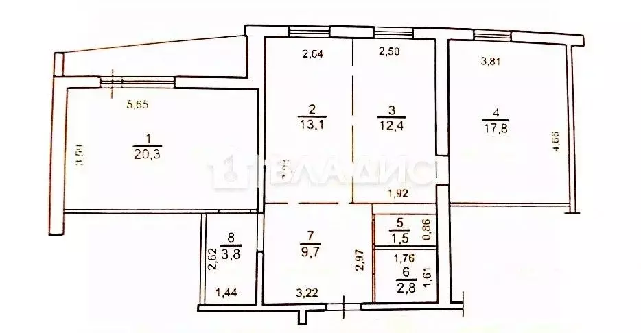 3-к кв. Карелия, Петрозаводск ул. Правды, 38В (81.4 м) - Фото 2