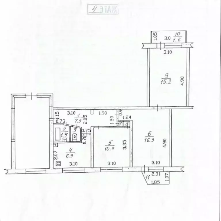 3-к кв. Московская область, Дмитров Внуковская ул., 33а (59.6 м) - Фото 2