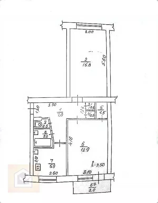 2-к кв. Крым, Евпатория ул. Конституции, 11/35 (47.6 м) - Фото 1
