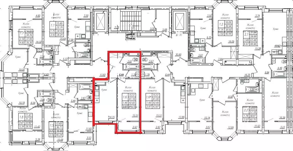 1-к кв. Тамбовская область, Тамбов Пахотная ул., 20 (44.13 м) - Фото 1