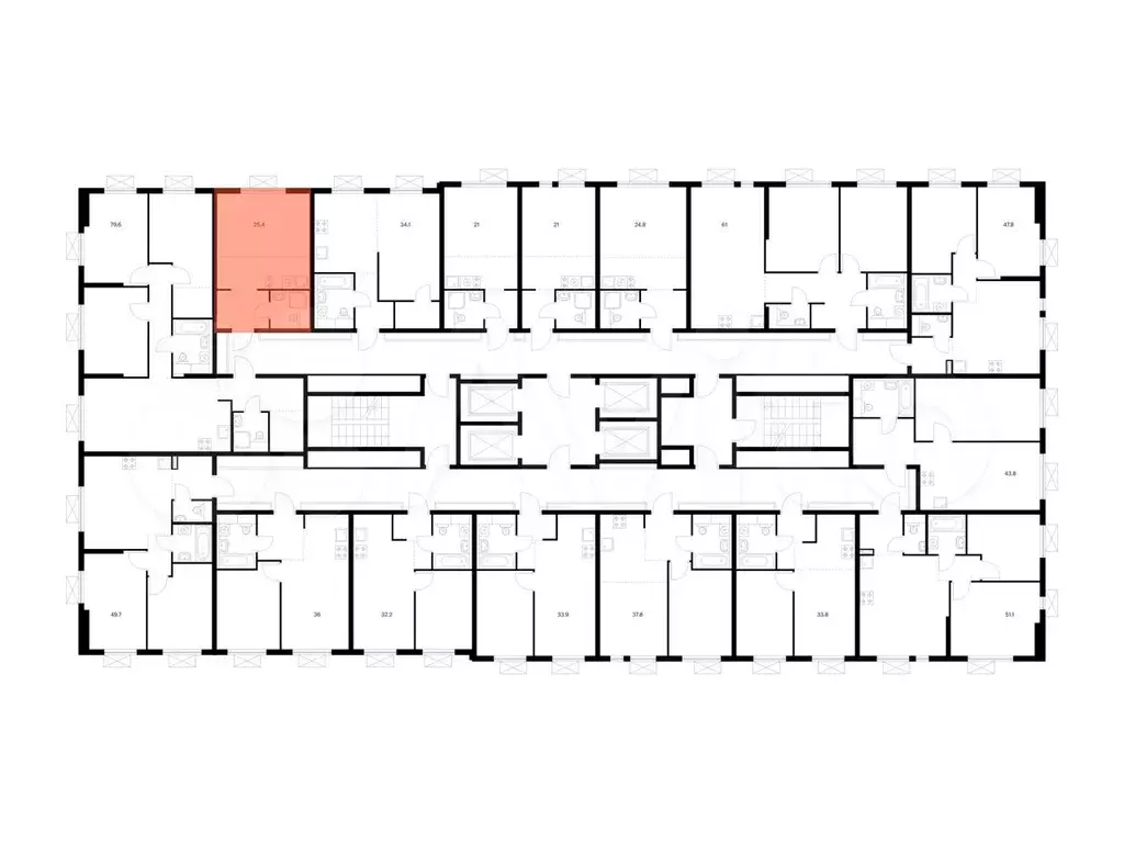 Квартира-студия, 25,4 м, 6/24 эт. - Фото 1