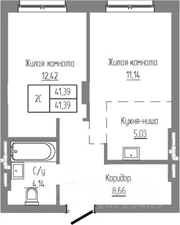 2-к кв. Новосибирская область, Новосибирский район, Краснообск рп ... - Фото 0