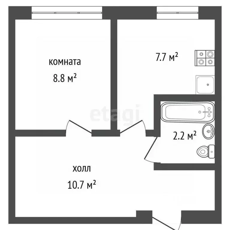1-к кв. Москва Нахимовский просп., 59 (30.0 м) - Фото 2