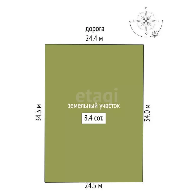 Участок в Заводоуковск, Олимпийская улица (8.4 м) - Фото 1