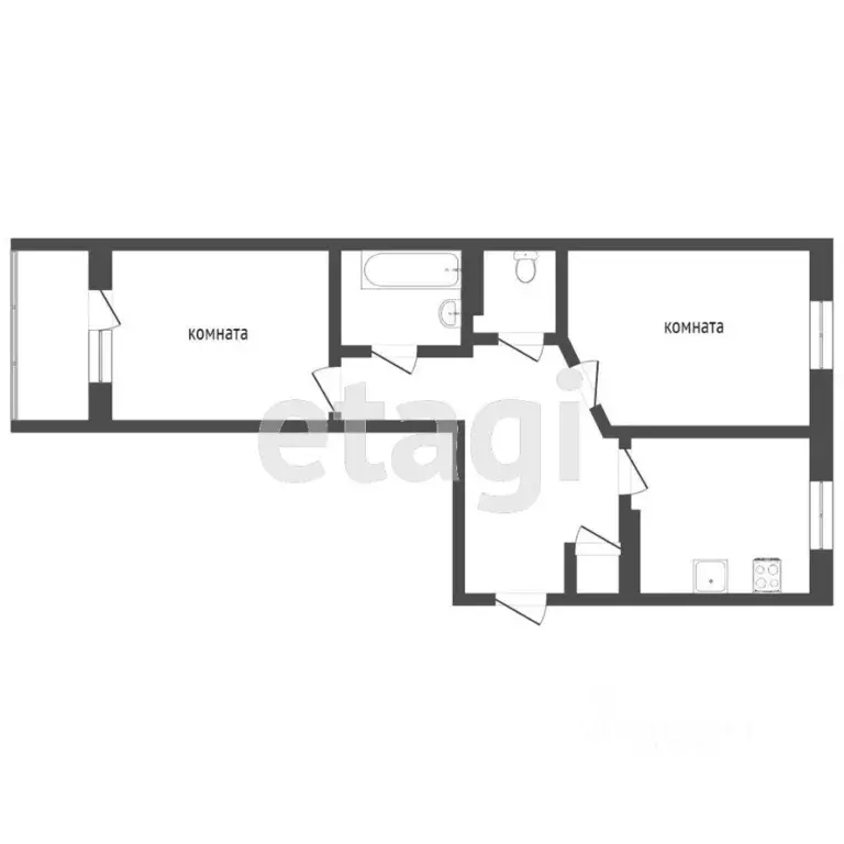 2-к кв. Ростовская область, Ростов-на-Дону ул. Народного Ополчения, ... - Фото 2