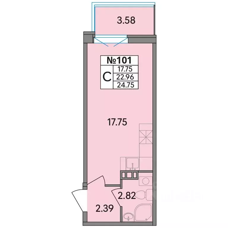 Студия Ленинградская область, Всеволожский район, Агалатовское с/пос, ... - Фото 1