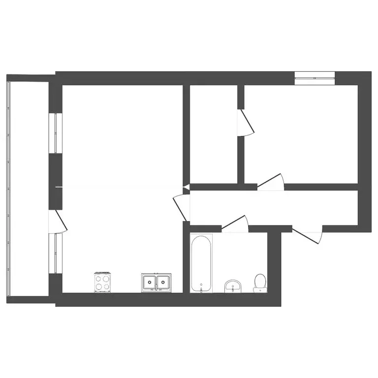 1-комнатная квартира: Тюмень, Интернациональная улица, 199к1 (57.4 м) - Фото 0