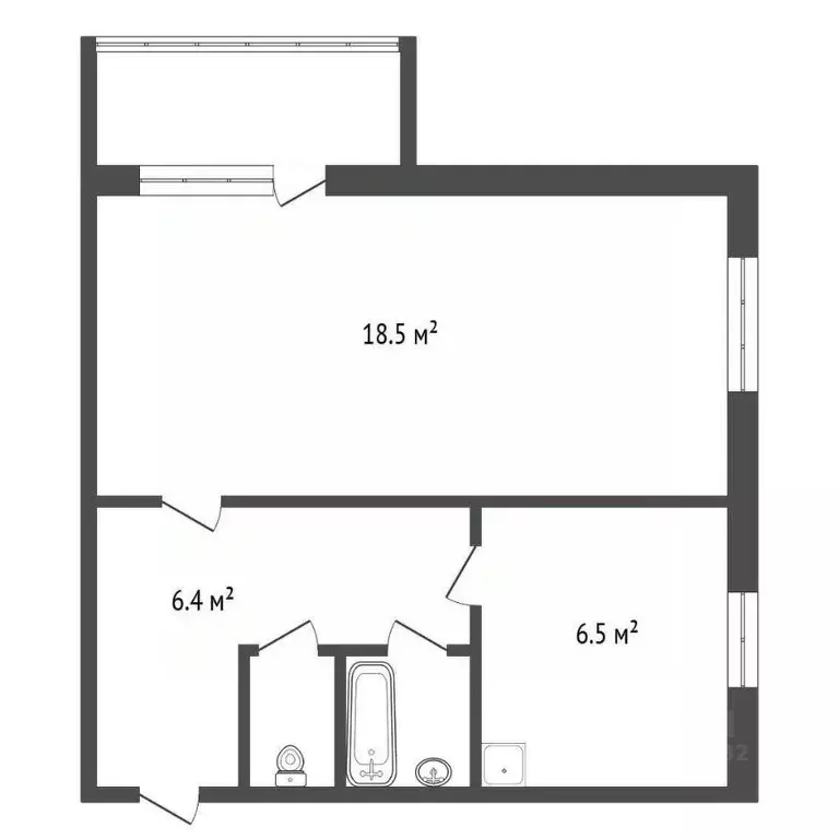 2-к кв. Красноярский край, Красноярск ул. Малиновского, 5 (48.1 м) - Фото 2