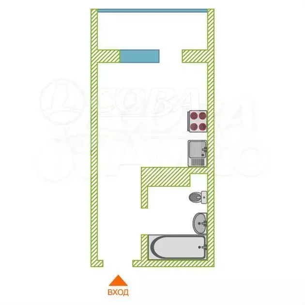 Квартира-студия, 16 м, 5/10 эт. - Фото 0