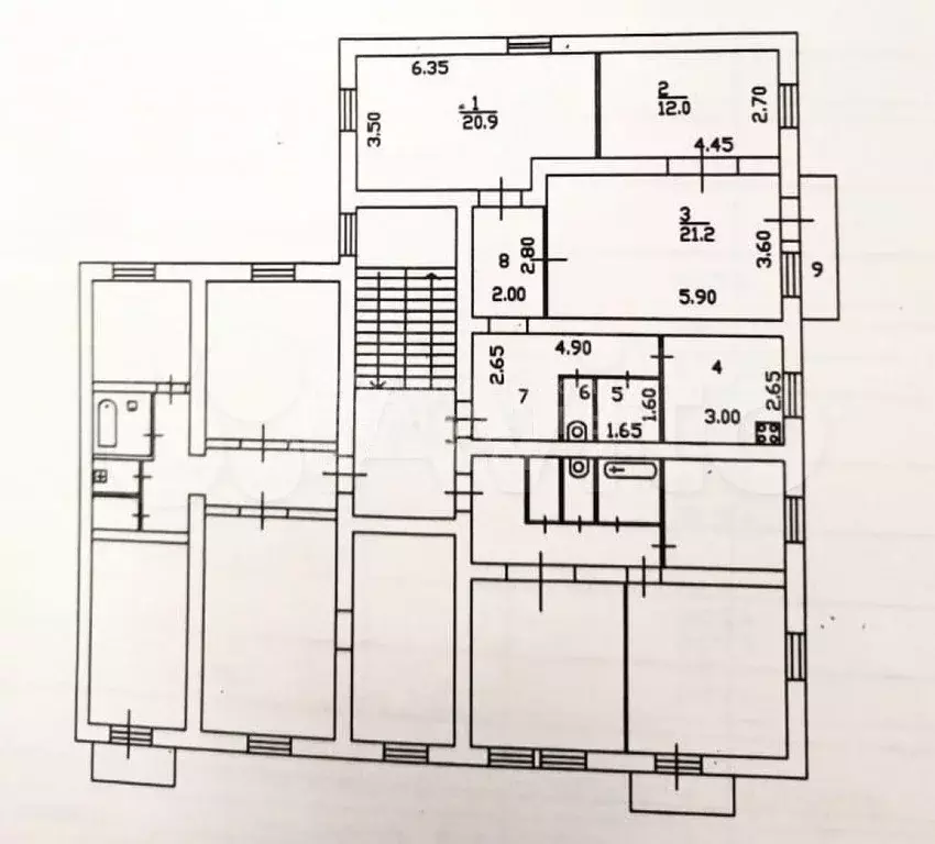 3-к. квартира, 80 м, 2/2 эт. - Фото 0