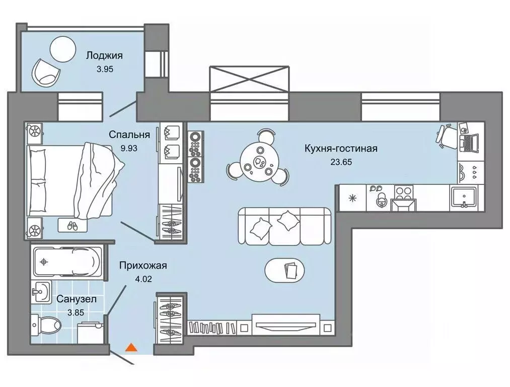 1-к кв. Кировская область, Киров Новый мкр,  (43.0 м) - Фото 0