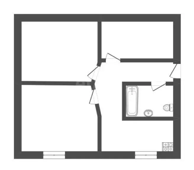 3-комнатная квартира: Борисоглебск, Аэродромная улица, 1 (55.7 м) - Фото 0