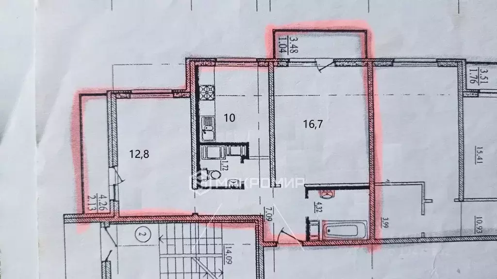 2-к кв. Санкт-Петербург, Санкт-Петербург, Колпино ш. Вознесенское, ... - Фото 2