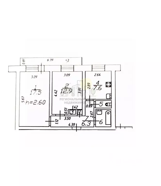 2-к кв. Иркутская область, Иркутск Култукская ул., 32 (48.7 м) - Фото 1