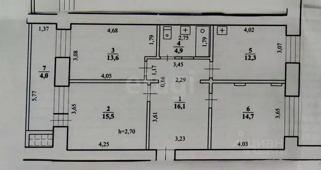 3-к кв. Забайкальский край, Чита Петровско-Заводская ул., 25 (77.1 м) - Фото 2