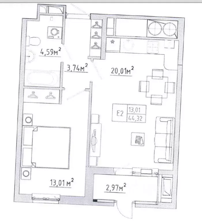 1-к кв. Рязанская область, Рязань Московское ш., 3 (41.35 м) - Фото 1