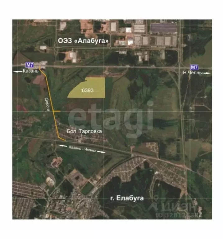 Участок в Татарстан, Елабужский район, Большекачкинское с/пос, с. ... - Фото 1