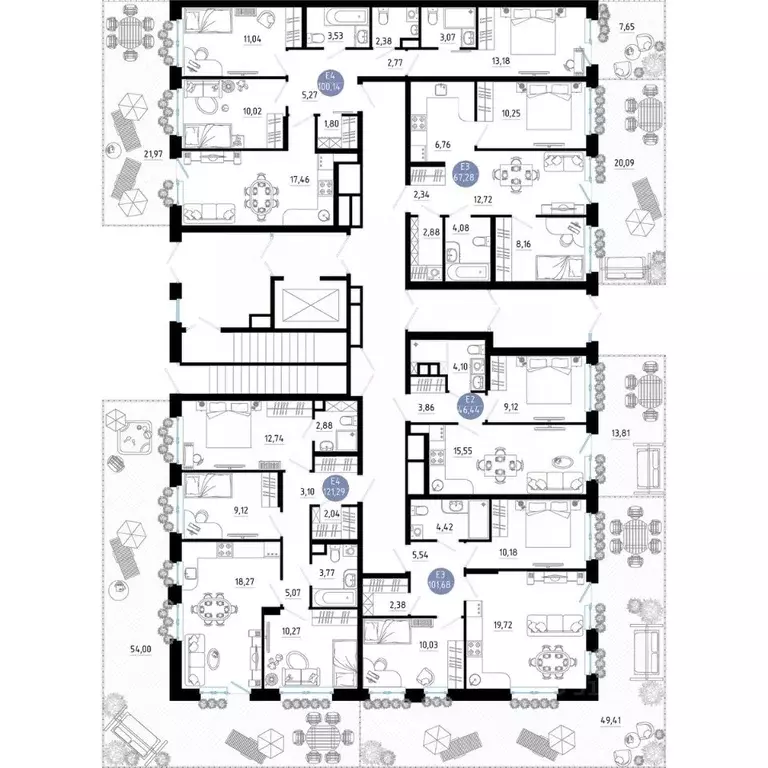 2-к кв. Рязанская область, Рязань 9-10-й кв-л,  (67.28 м) - Фото 2