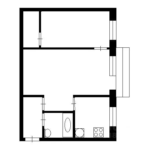 2-к кв. Красноярский край, Красноярск ул. Гусарова, 9 (47.0 м) - Фото 2