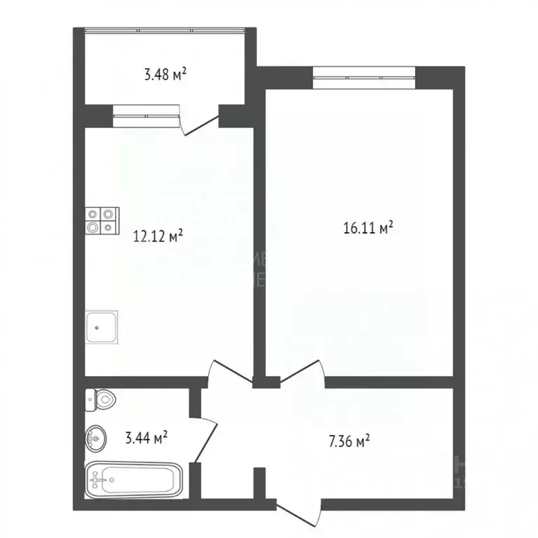 1-к кв. Тюменская область, Тюмень ул. Александра Протозанова, 18к1 ... - Фото 2