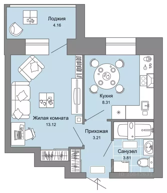 Купить 1 Комнатную Киров Солнечная 31