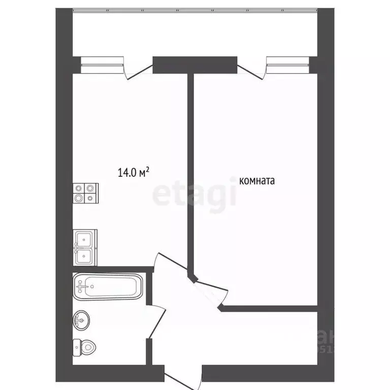 1-к кв. Ростовская область, Батайск ул. Гастелло, 4Б (40.0 м) - Фото 1