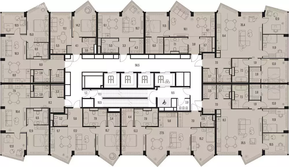3-комнатная квартира: Москва, Летниковская улица, 11к1 (73.5 м) - Фото 1