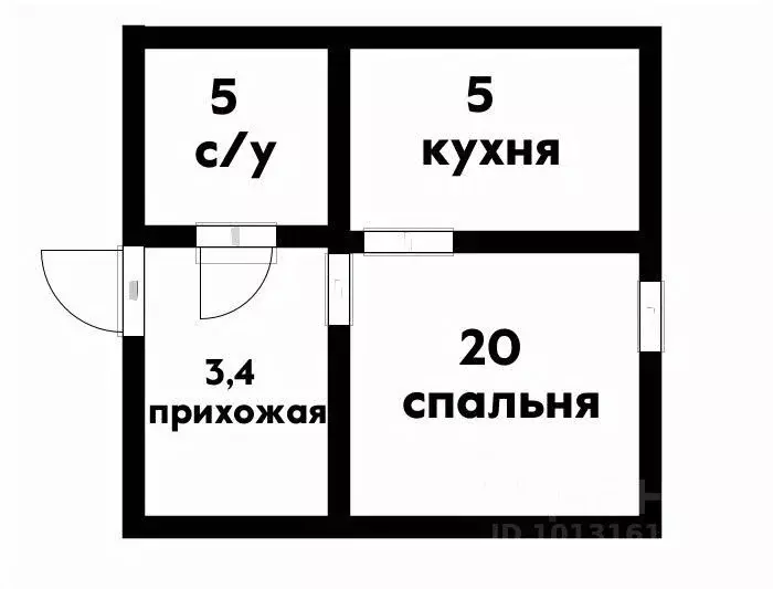 Студия Краснодарский край, Геленджик ул. Сурикова, 64 (33.4 м) - Фото 1