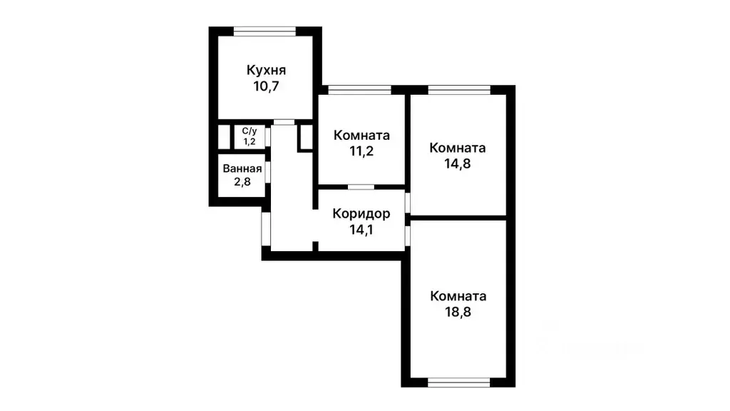 3-к кв. Москва Фестивальная ул., 73К2 (75.0 м) - Фото 1