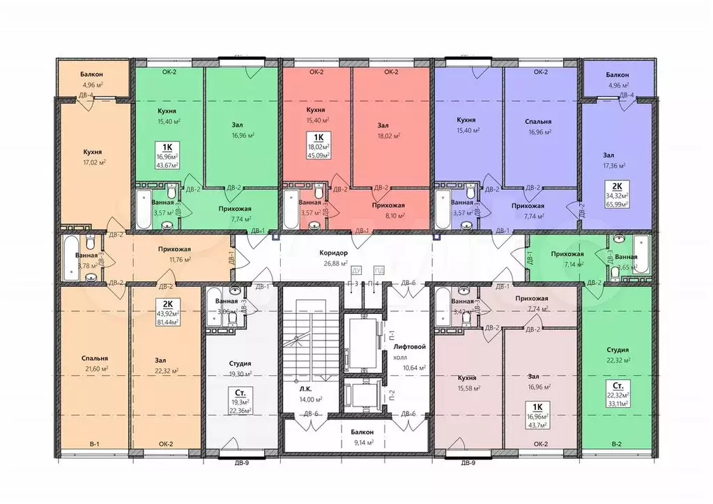 2-к. квартира, 82 м, 3/8 эт. - Фото 1