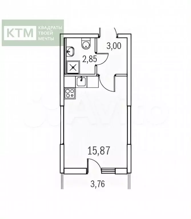 Квартира-студия, 24 м, 17/24 эт. - Фото 0