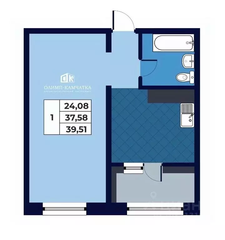 1-к кв. Камчатский край, Петропавловск-Камчатский Олимп жилой комплекс ... - Фото 1