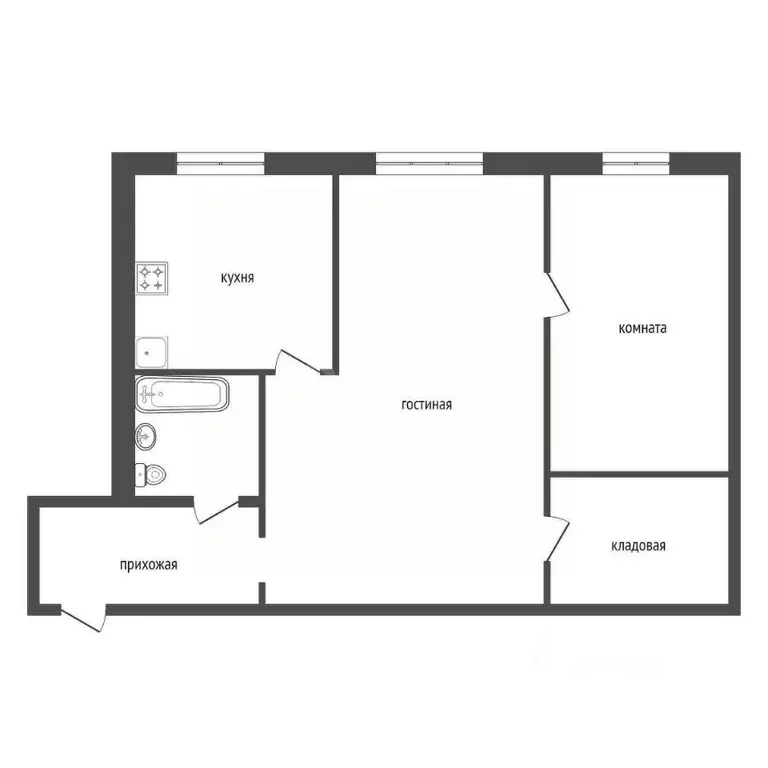 2-к кв. Красноярский край, Красноярск Николаевка мкр, ул. Бебеля, 63 ... - Фото 2