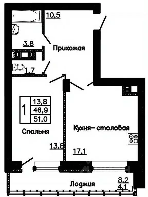 1-к кв. Белгородская область, Старый Оскол Макаренко мкр, 11Б (52.0 м) - Фото 1