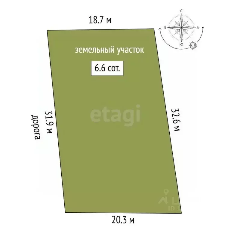 Участок в Саха (Якутия), Якутск ул. Пилотов, 24 (6.6 сот.) - Фото 1