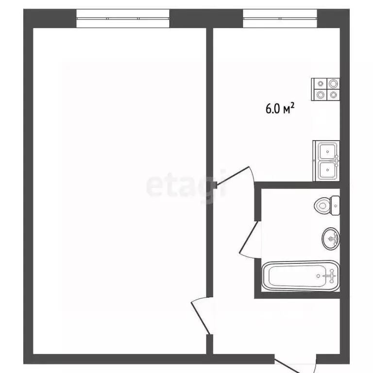 Студия Ярославская область, Рыбинск ул. Куйбышева, 66А (40.4 м) - Фото 2